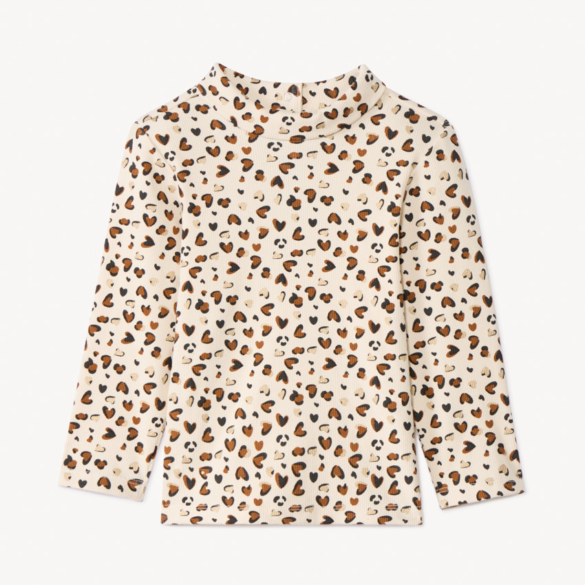 Πλεκτό με σχέδιο καρδιά και γιακά για μωρό κορίτσι 