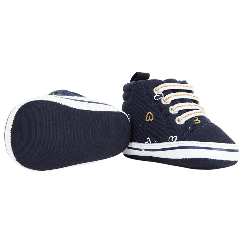 Αθλητικά παπούτσια ψηλά με ελαστικά κορδόνια για bebe κορίτσι 