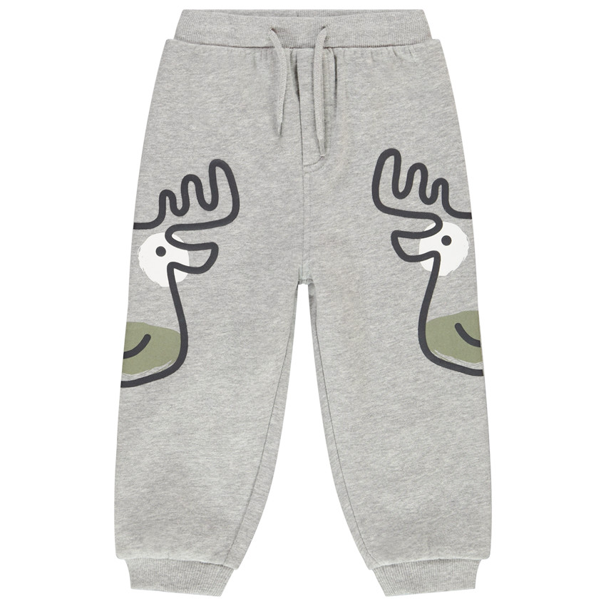 Pantalon de jogging en molleton gratté print rennes pour bébé garçon Main Pantalon de jogging en molleton gratté print rennes pour bébé garçon