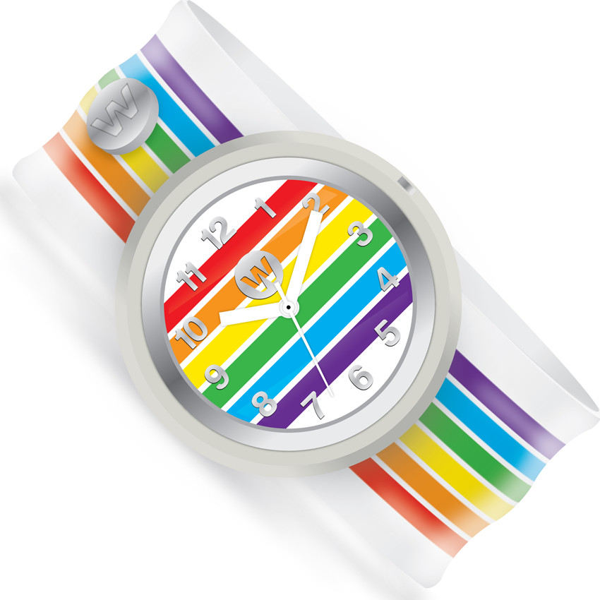 Rainbow Stripes Ρολόι Slap 