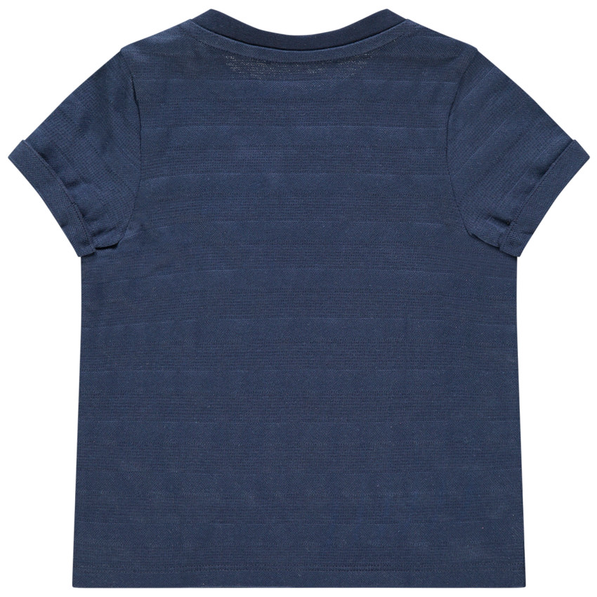 T-shirt κοντομάνικο πλεκτό φαντεζί με τσέπη 