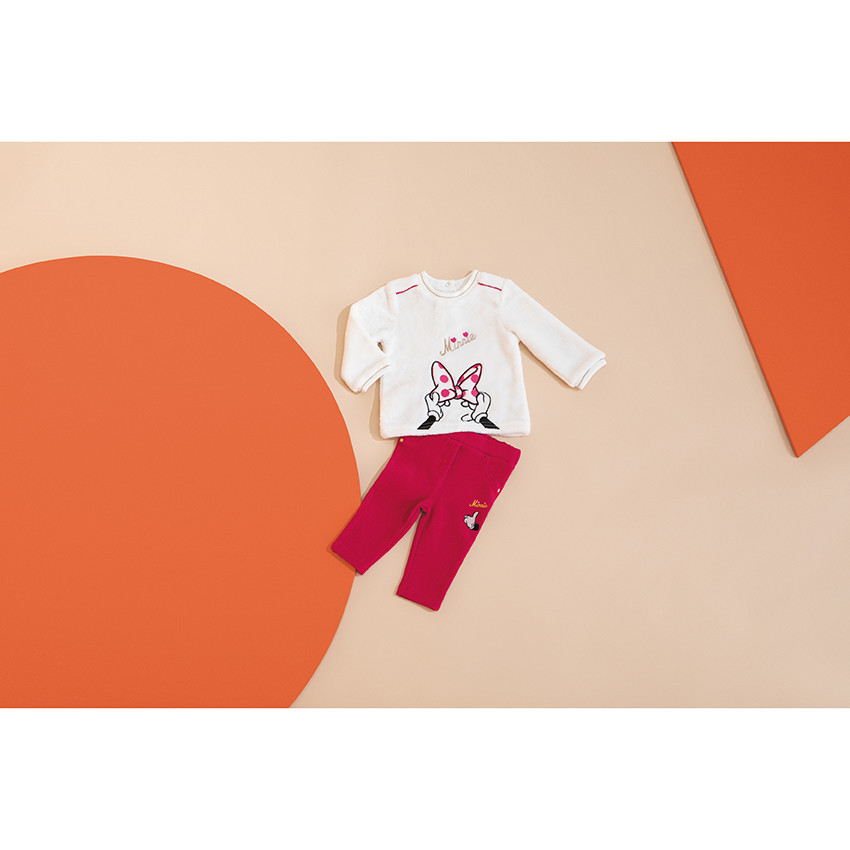 Ροζ κολάν με κέντημα τη Μίνι της Disney 