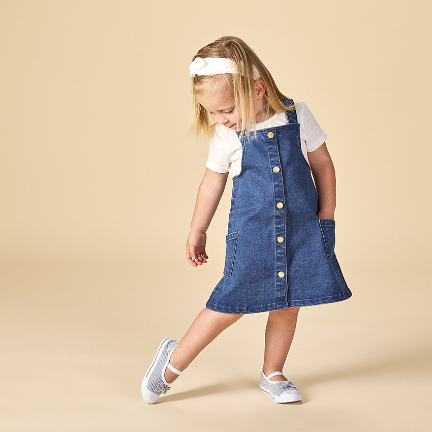 Φόρεμα σαλόπετα από τζιν για κορίτσι μωρό 