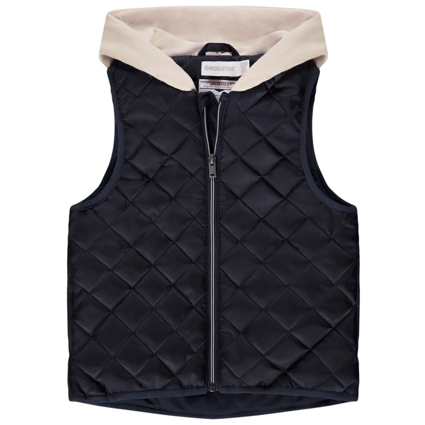 Ντουζόν χωρίς μανίκια bi-matière με κουκούλα για bebe αγόρι 