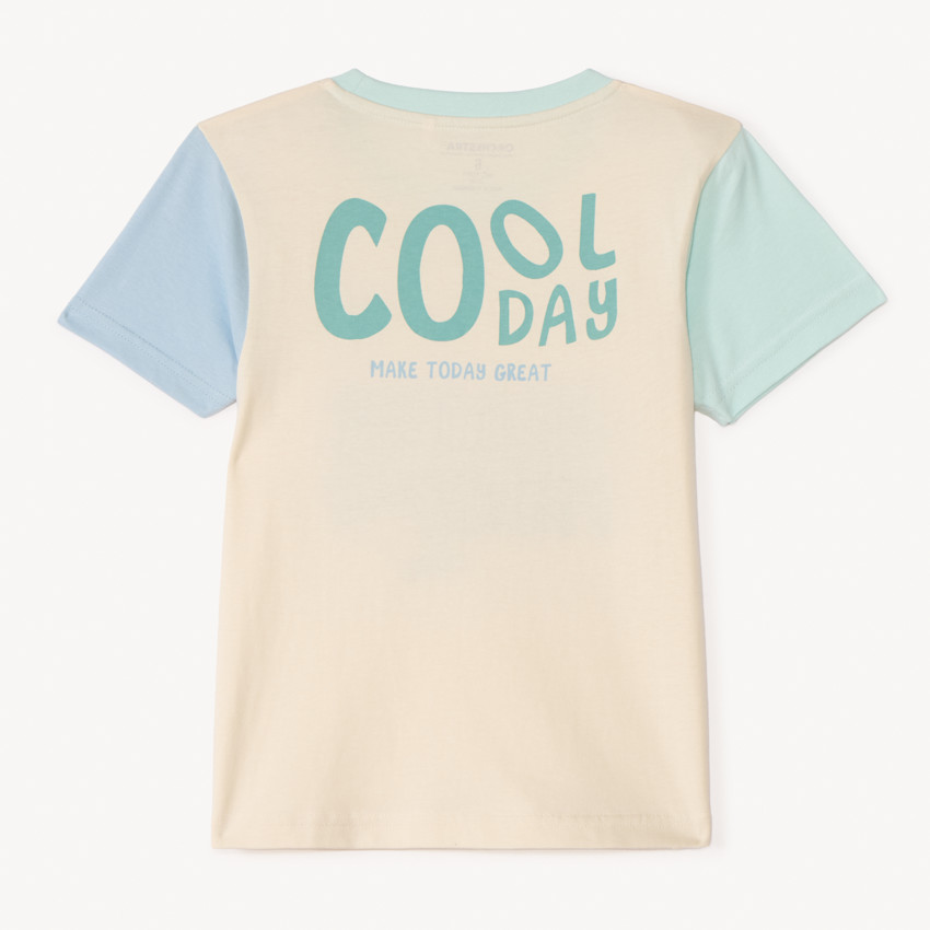 T-shirt με κοντά μανίκια με κέντημα 3D για αγόρια 