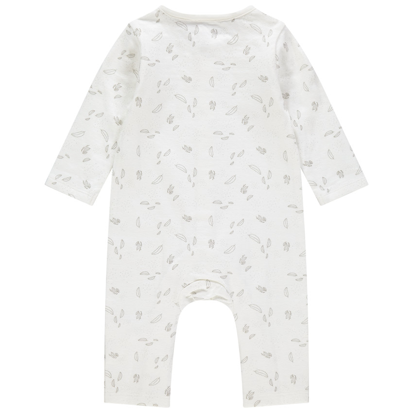 Combinaison longue à motifs plumes all-over en coton bio  Additional Combinaison longue à motifs plumes all-over en coton bio