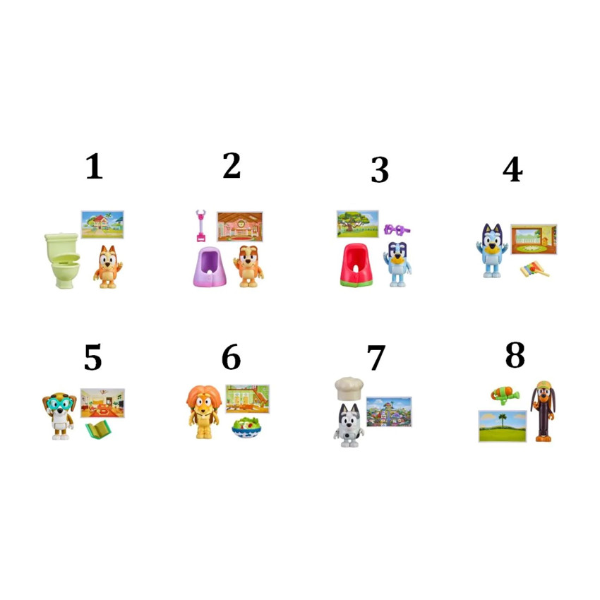 Bluey Φιγούρα Με Αξεσουάρ-8 Σχέδια - 1τμχ 