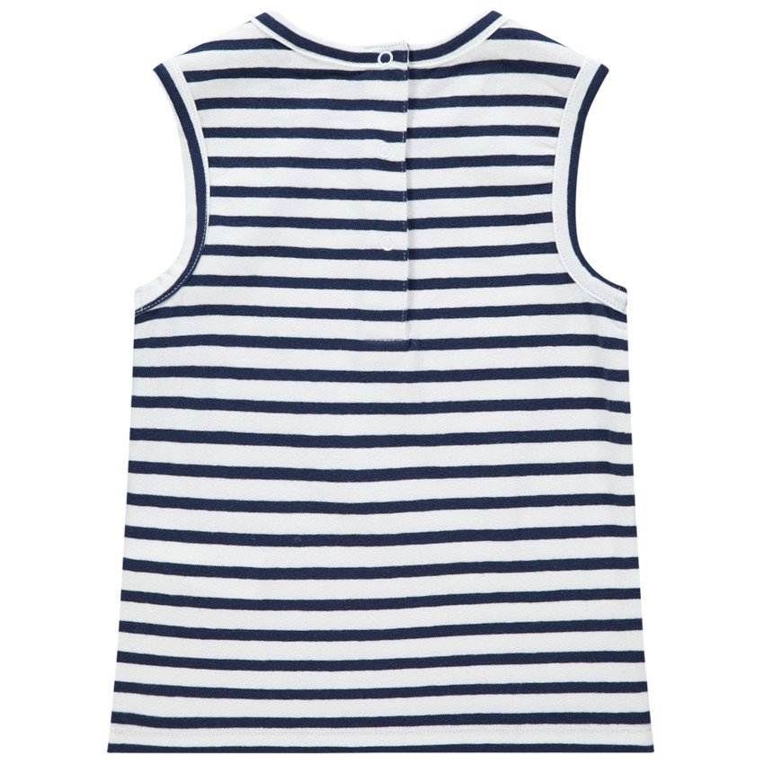 Αμάνικο μπλουζάκι ριγέ με σχέδιο κροκόδειλος 