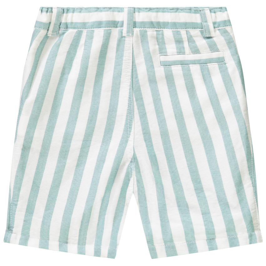 Βερμούδα βαμβακερή φαντεζί ριγέ για bebe αγόρι 