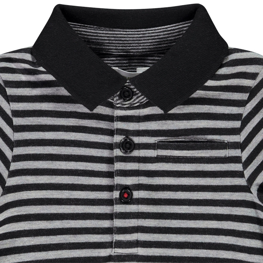 Polo manches longues à rayures pour bébé garçon Main Polo manches longues à rayures pour bébé garçon