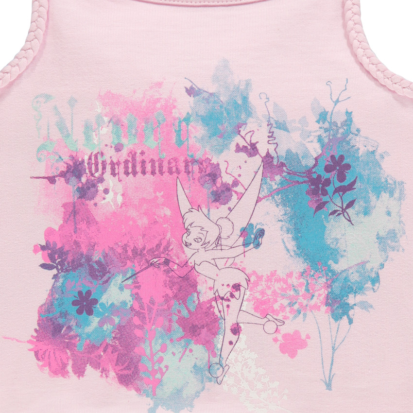 Débardeur Disney print Fée Clochette avec bretelles tressées  