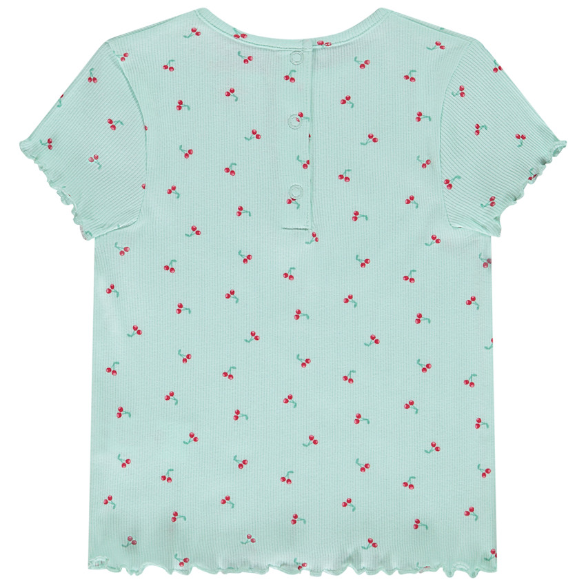 T-shirt κοντομάνικο με σχέδιο ριπ για κορίτσι 