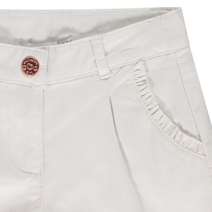 Σορτς από twill με φουσκωτές τσέπες για κορίτσι 