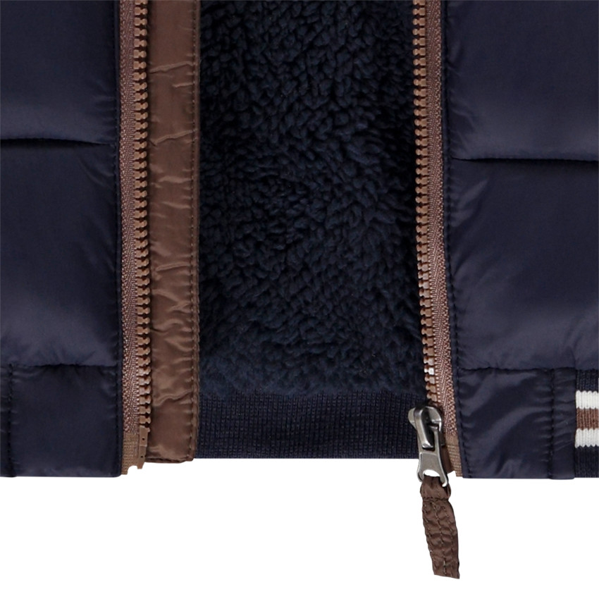 "Μπουφάν με εφέ color block και επένδυση από sherpa για μωρό αγόρι" 