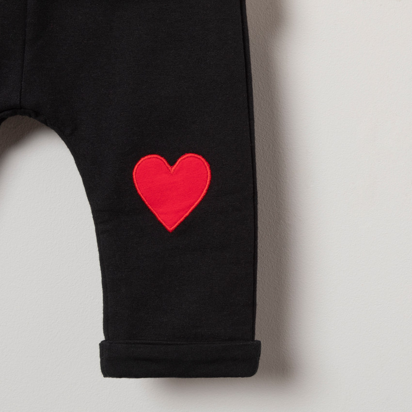 Jogging en molleton imprimé coeurs  