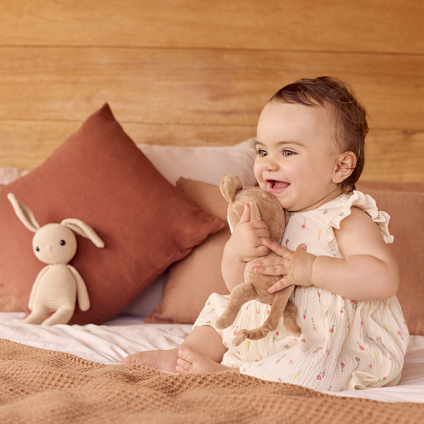 Robe body en jersey froissé imprimé pour bébé fille = Φόρεμα body από jersey με τσαλακωμένο print για bebe κορίτσι 