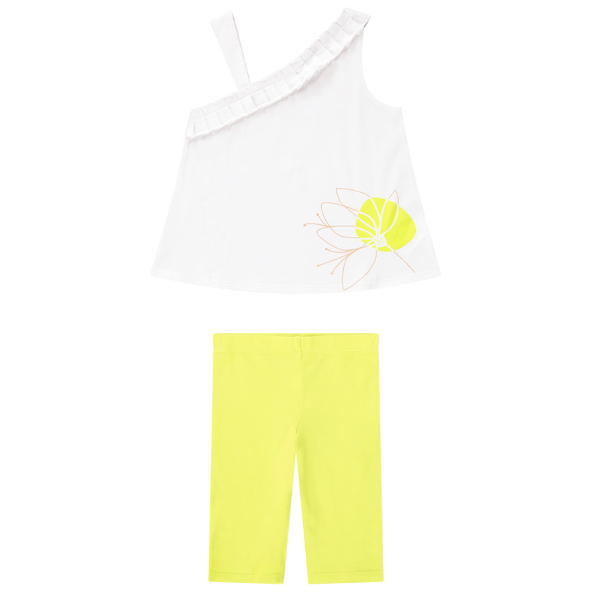 Ensemble de plage débardeur asymétrique + cycliste pour fille 