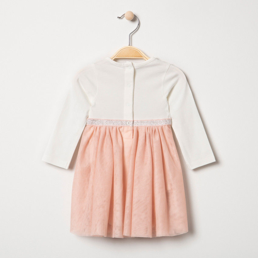 Φόρεμα 2 σε 1 με στάμπα λαγουδάκι, τούλι και ασημί λάστιχο  Additional Φόρεμα 2 σε 1 με στάμπα λαγουδάκι, τούλι και ασημί λάστιχο