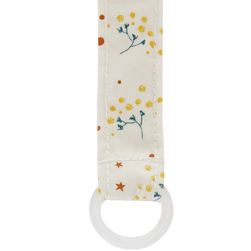 Κλιπ για πιπίλα από ξύλο με λουλούδια 