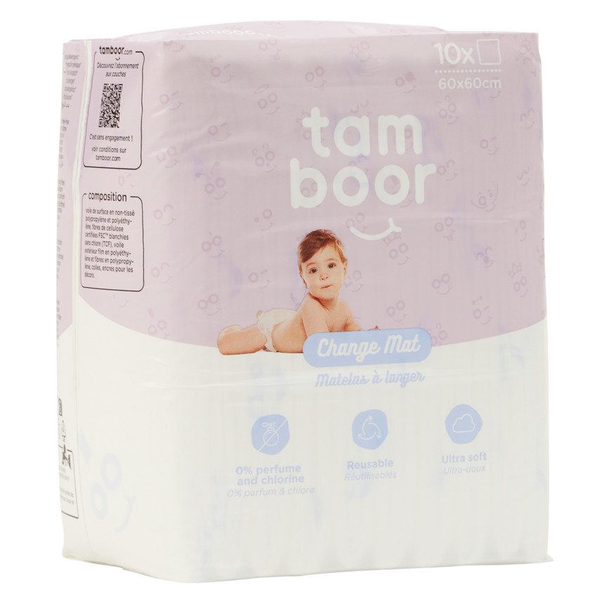 Σετ από 10 μίας χρήσης πάνες αλλαγής 60 x 60 cm 