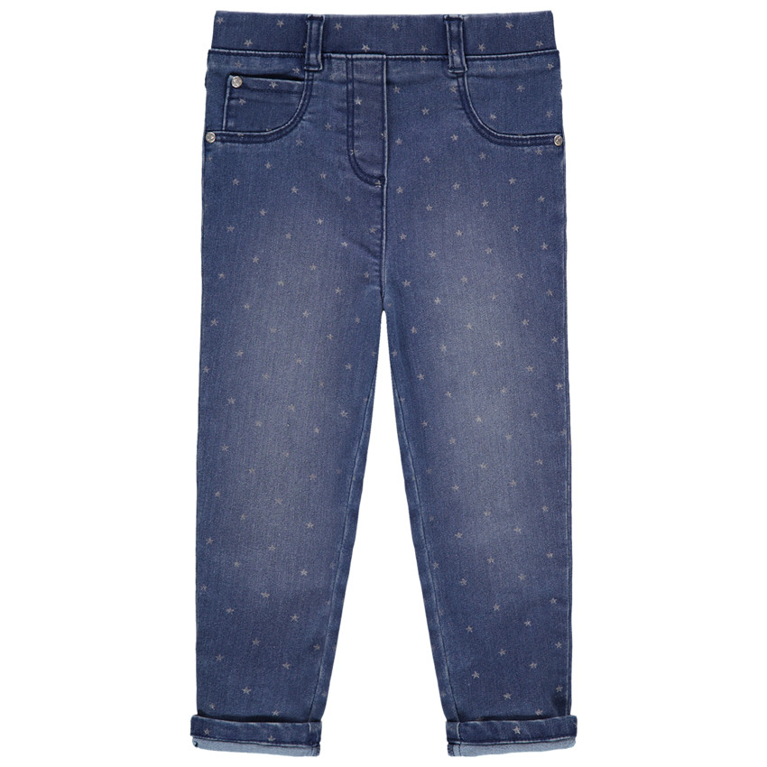 Παντελονοκολάν με used όψη και μοτίβο αστέρια  