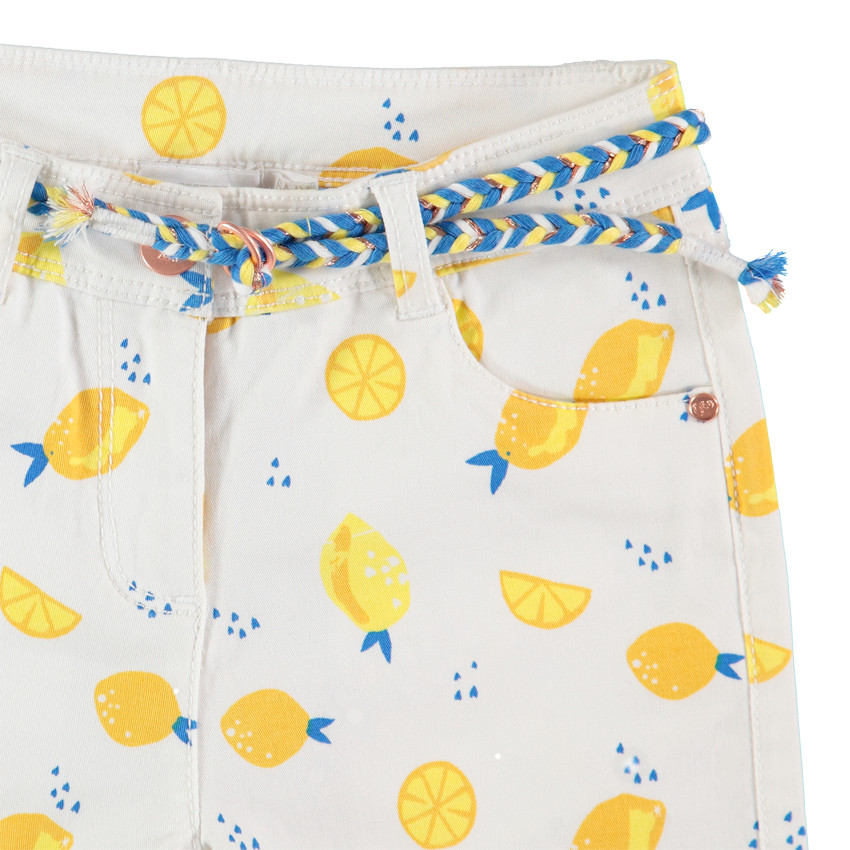 Παντελόνι παντελόνι από twill με εκτύπωση και ζώνη από κορδόνι 