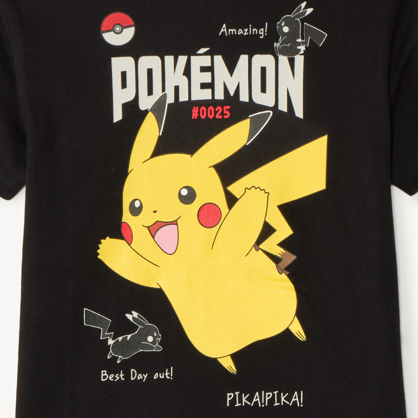 T-shirt κοντομάνικο με εκτύπωση Pikachu Pokémon για αγόρι 
