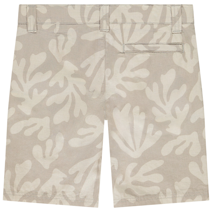 Βερμούδα φαντεζί από πάνινο με σχέδιο φύλλων για αγόρι 
