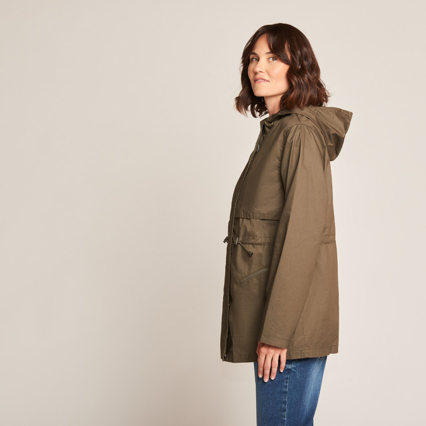 Μπουφάν εγκυμοσύνης με ενσωματωμένη θήκη και κουκούλα για το μωρό 