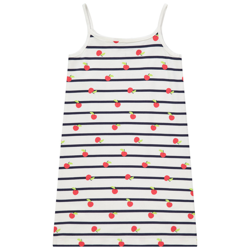 Νυχτικό με λεπτές τιράντες ριγέ 