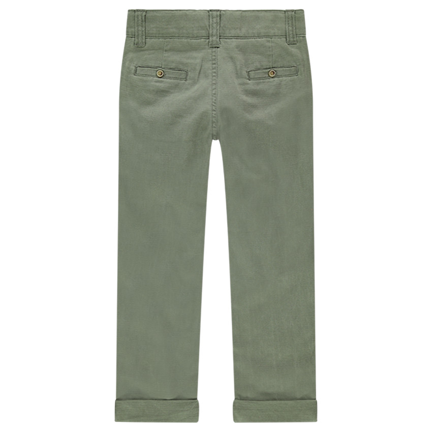 Βαμβακερό υφασμάτινο παντελόνι με πιέτες 