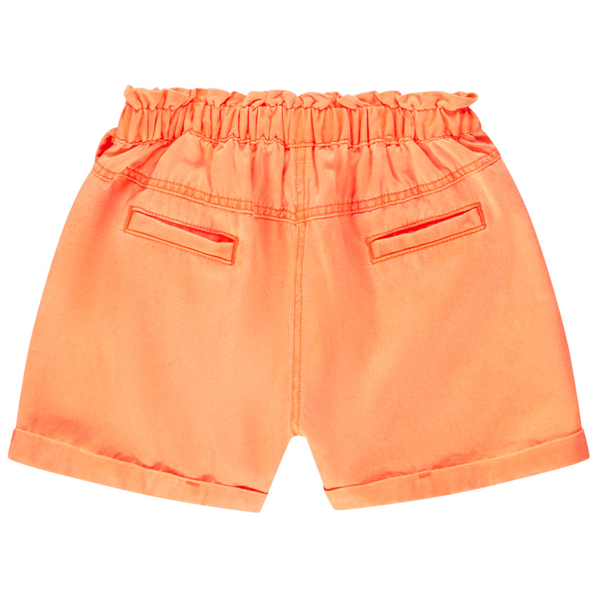Short en toile uni pour fille 