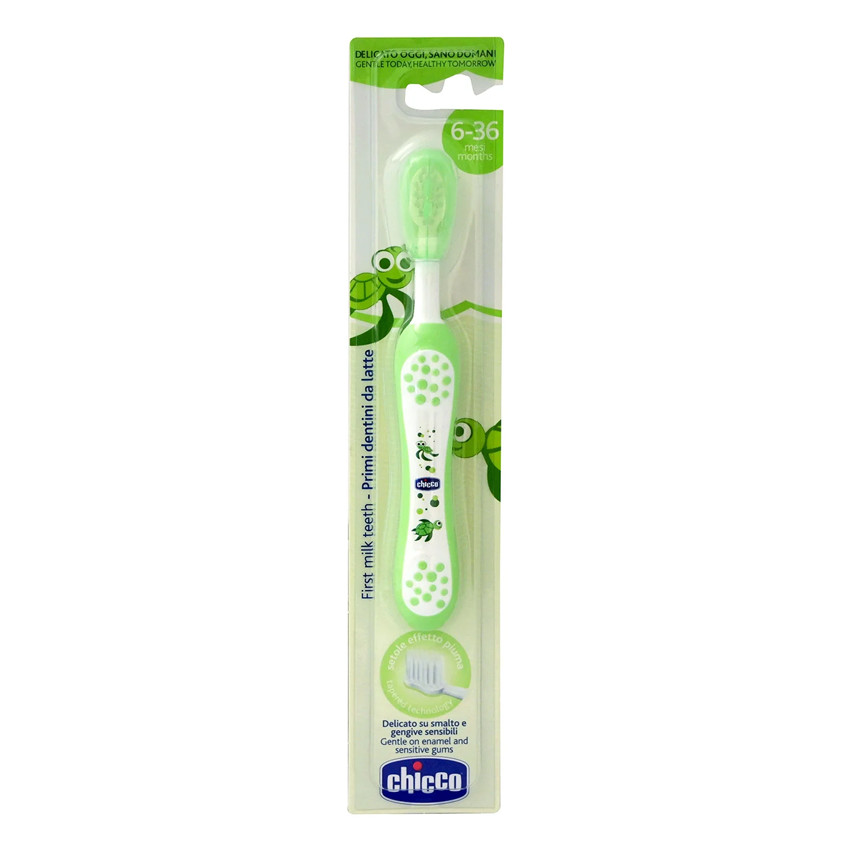 Chicco Οδοντόβουρτσα 6-36m Χρώμα Πράσινο 1 Τεμάχιο 