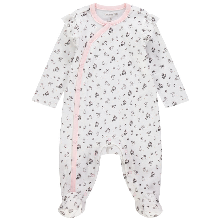 Σετ από 2 φορμάκια με οργανικό βαμβάκι με σχέδιο λαγουδάκια 