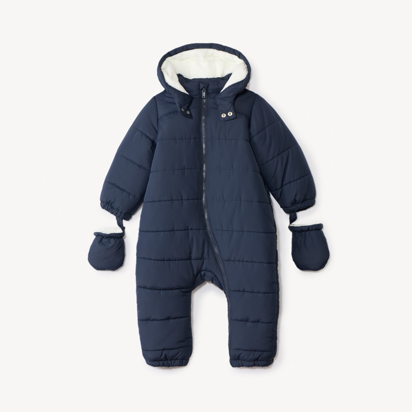 Καπιτονέ combi-pilote μονόχρωμο για μωρό αγόρι με διαφορετικές φινιρίσματα ανά ηλικία 