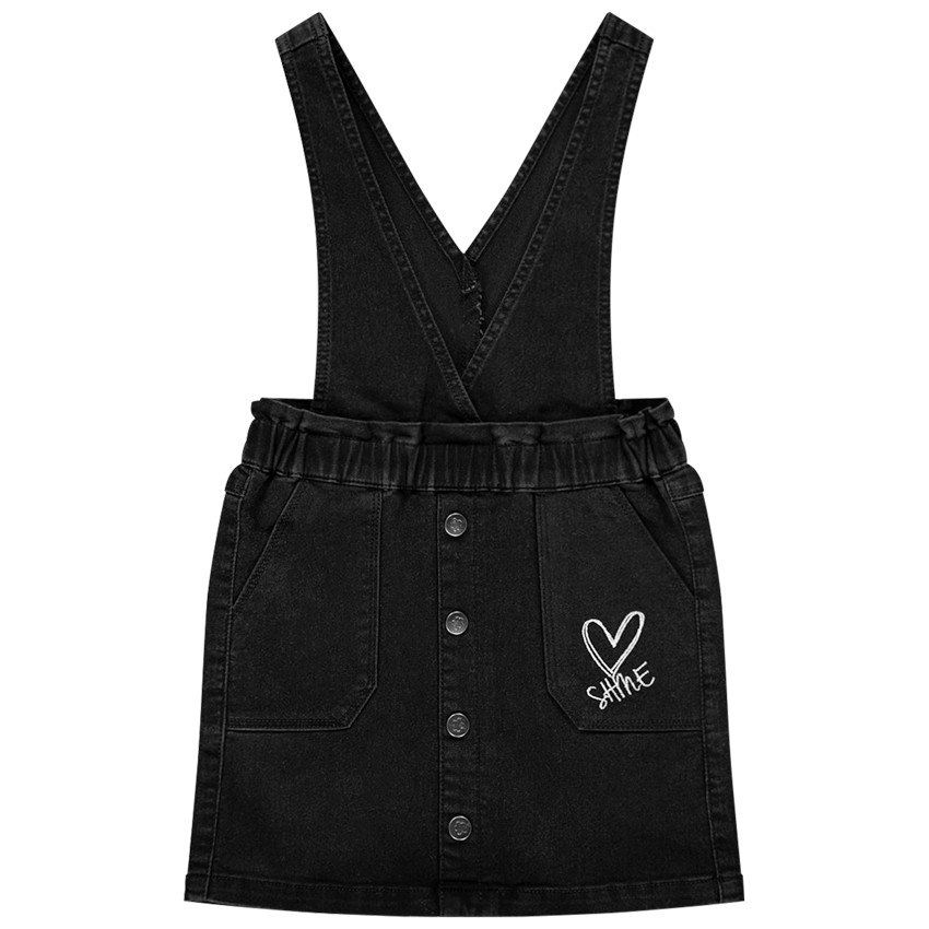 Φόρεμα σαλοπέτα jean για κόριτσι με καρδιά σχέδιο  Additional Φόρεμα σαλοπέτα jean για κόριτσι με καρδιά σχέδιο