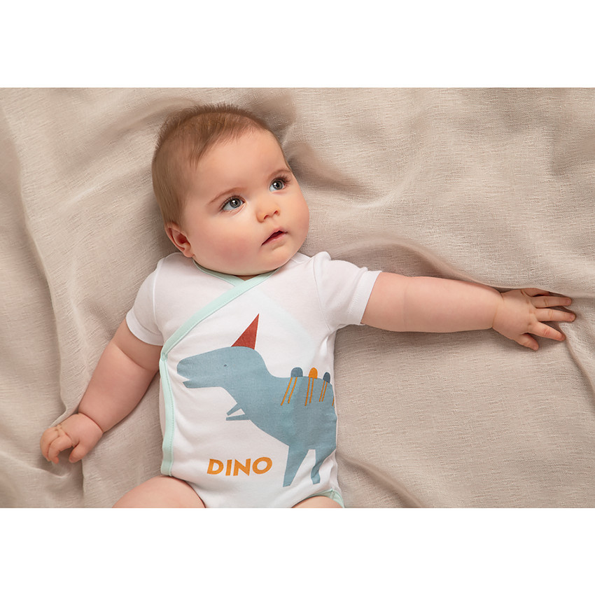 Σετ από 7 bodies κοντομάνικα με σχέδια δεινόσαυροι 