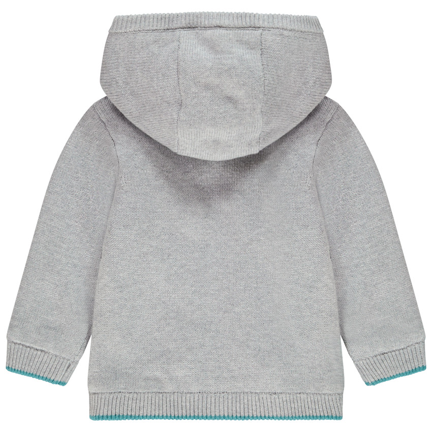 Ζακέτα με κουκούλα πλεκτή με επένδυση sherpa για bebe αγόρι  Additional Ζακέτα με κουκούλα πλεκτή με επένδυση sherpa για bebe αγόρι
