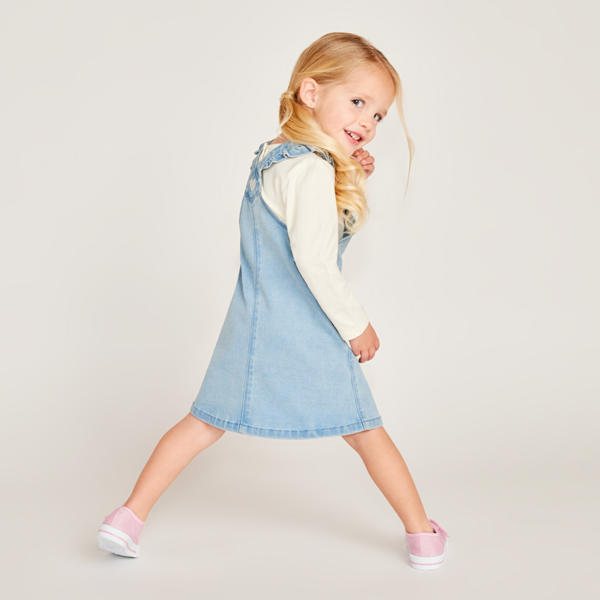 Φόρεμα σαλόπετα με χρυσές καρδιές για μωρό κορίτσι 