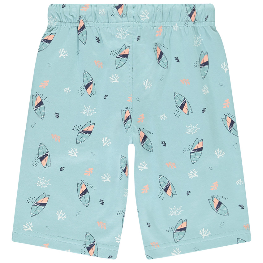 Πιτζάμα 2 τμχ. t-shirt + σορτς φαντασίας surf για αγόρι 