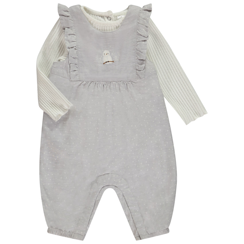 Σέτ μπλούζα μακρυμάνικη + σαλόπετα για μωρό κορίτσι 