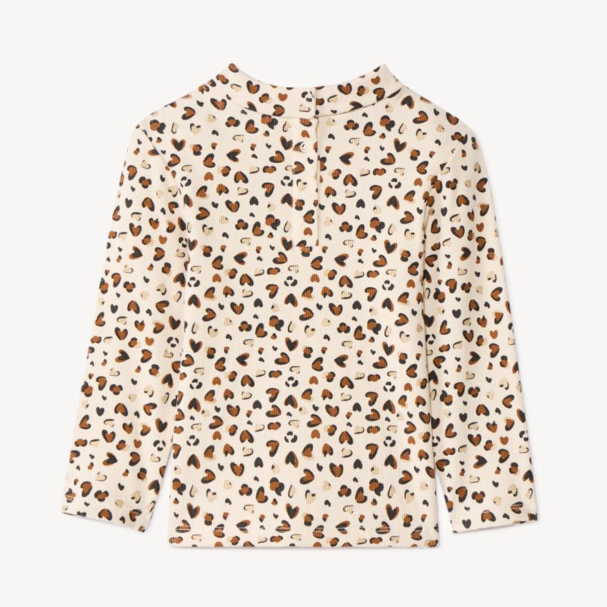 Πλεκτό με σχέδιο καρδιά και γιακά για μωρό κορίτσι 