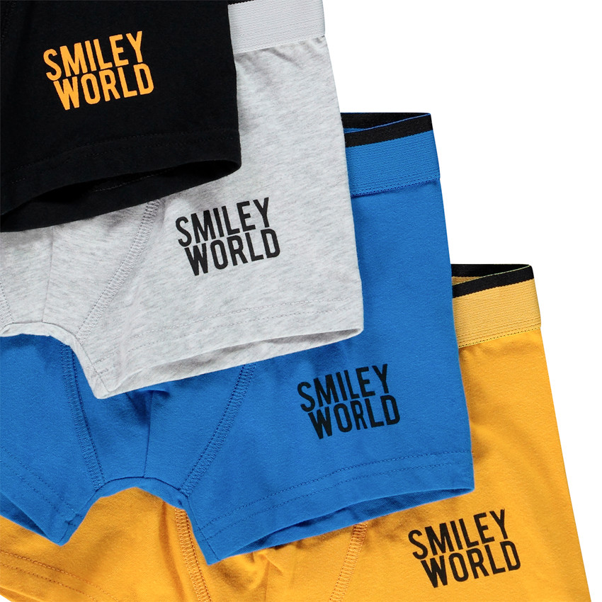 Σετ από 4 boxers βαμβακερό σχέδιο SmileyWorld για αγόρι 