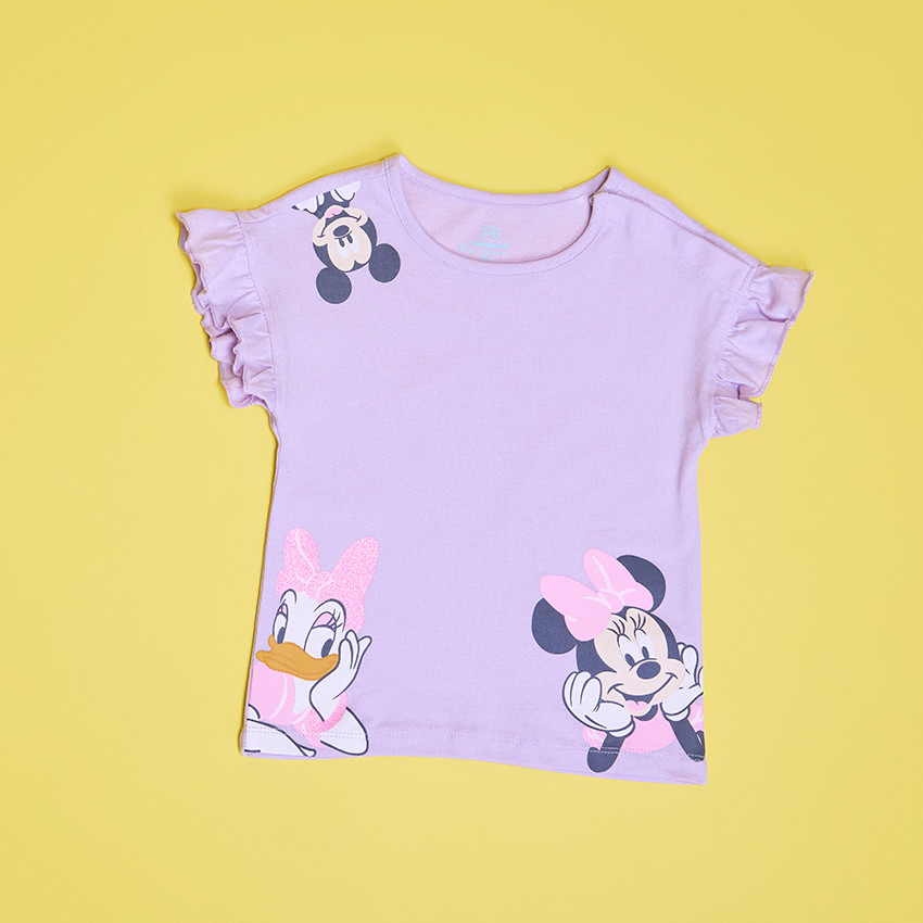 T-shirt κοντομάνικο από jersey με σχέδιο Mickey Disney για κορίτσι. 