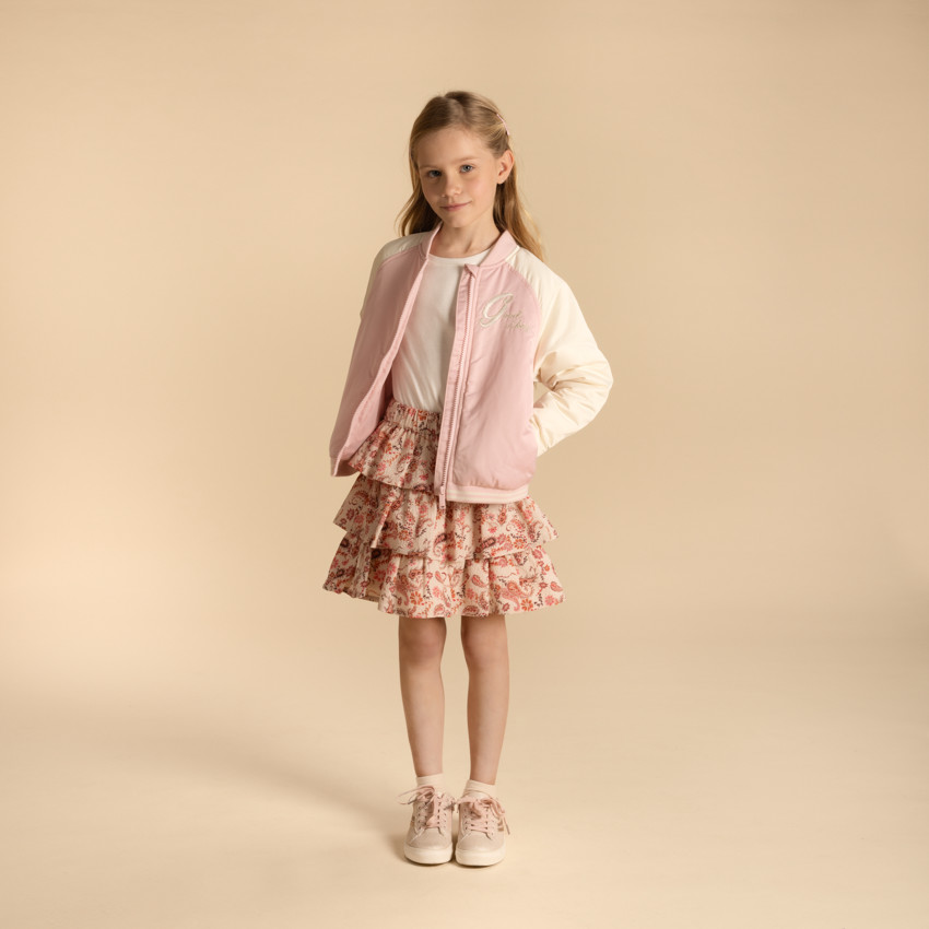 Φούστα με βολάν και σχέδιο κασμίρ για κορίτσι 