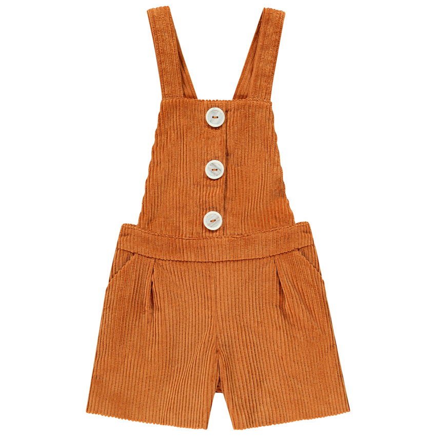 Σαλοπέτα κοντή βελουτέ κοτλέ για κόριτσι 