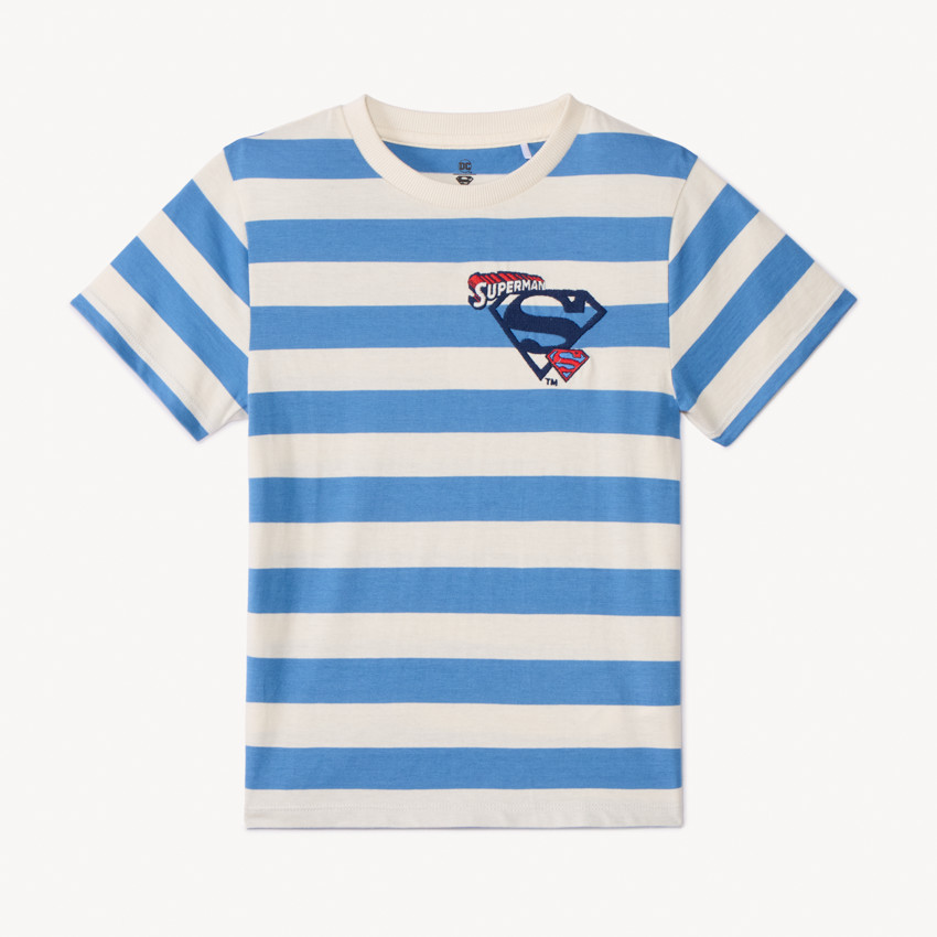 Κοντομάνικο μπλουζάκι jersey με ρίγες Superman Warner για αγόρι 