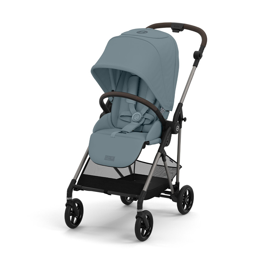 Poussette compacte légère Melio 4 taupe/stormy blue 