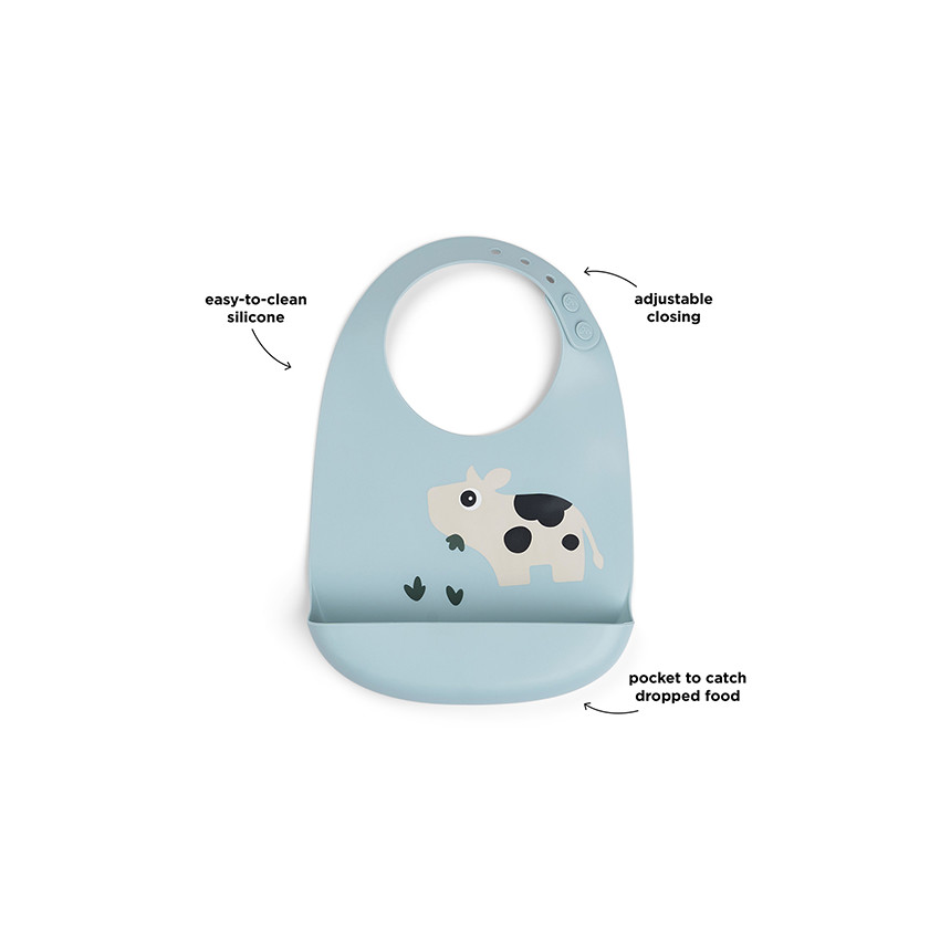 Σαλιάρα Από Σιλικόνη Dotti Blue 