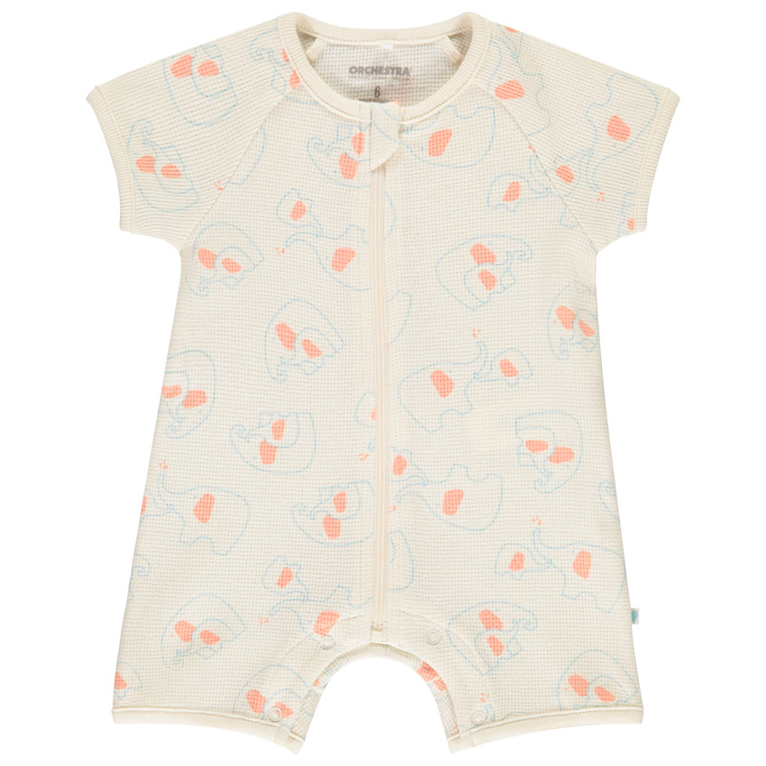 Σορτς κηρήθρα με σχέδιο ελεφάντων για bebe αγόρι 